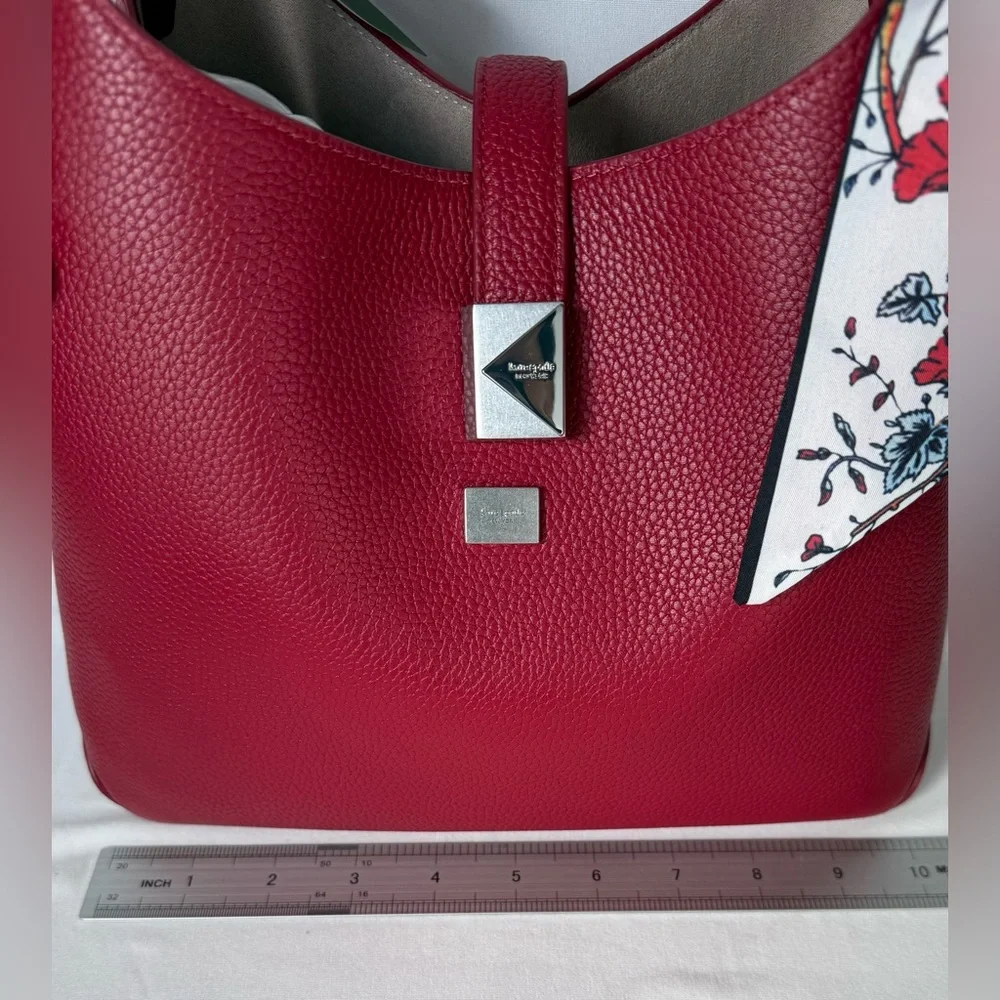 NWT Kate Spade Retail Deco Crossbody Tote Handbag Red Jam KI557 Styled Set